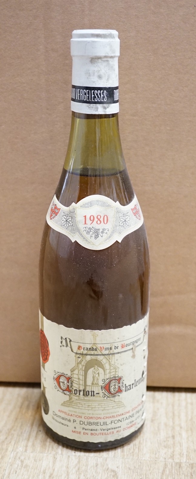 Ten bottles of assorted wine; to include four bottles of 1980 75cl Gorton-Chalemange, four bottles of 1982 75cl Chassange-Montrachet Les Baudines, and two bottles of 1979 75cl Bourgogne Rouge
